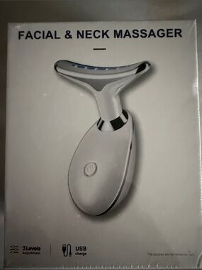 Facial & Neck Massager - White - Unbranded